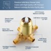 Tub and Shower Faucet Set Complete Dual Shower Head and Handheld 2 in 1 Combo Set Shower System with Tub Spout Tub and Shower Trim Kit Brushed Gold