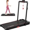 2 in 1 Treadmill, Walking Pad, 2.5HP Folding Treadmill with Remote Control LED Display, Portable Treadmill for Home/Office with 265lbs Weight Capacity