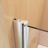Shower Door 31" W x 55" H, Frameless Hinged Bathtub Shower Door, Bathtub Shower Screen Door, 1/4" (6mm) Tempered Glass Panel with Stainless Steel Handles (Chrome)