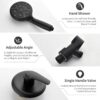Single-Handle Shower Faucet Set Shower Kit with Valve Shower Trim Kit with 10 Spray Handheld Shower Head System Shower Valve and Trim Kit Matte Black Shower Fixtures