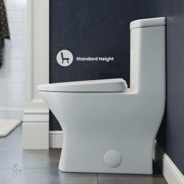 Swiss Madison Well Made Forever SM-1T277, Sublime II One-Piece Round Toilet, 10" Rough-In 1.1/1.6 gpf
