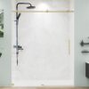 71ZwQze6clL._AC_SL1500_.jpg Frameless Shower Door 56-60" W x 75" H, Sliding Shower Door with SGCC Tempered Ultra-Clear Glass, Gold Shower Door with Stainless Steel Handle and Side Seal Strip for Leak-Proof Design