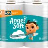 Angel Soft Toilet Paper, 8 Mega Rolls = 32 Regular Rolls, Soft and Strong Toilet Tissue