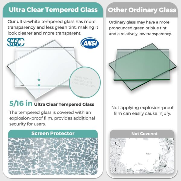 71aGuGBMkuL._AC_SL1500_.jpg Frameless Shower Door 56-60" W x 75" H, Sliding Shower Door with SGCC Tempered Ultra-Clear Glass, Gold Shower Door with Stainless Steel Handle and Side Seal Strip for Leak-Proof Design