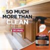 Weiman Cabinet & Wood Clean & Shine Spray - Furniture, Kitchen Cabinets, Baseboard & Trim, Fresh Almond Scent, Microfiber Cloth Included
