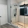 USHOWER 10 Inch Shower Head System with Tub Spout, High Pressure Shower System with Handheld Spray Combo, Wall Mounted Bathtub Shower Faucet Set, Matte Black (With Shower Valve)