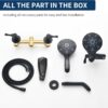 2 Handle Shower Faucet Set with Tub Spout Bathtub Shower Faucet Combo Set Shower System Complete Tub and Shower Trim Kit Matte Black Wall Mounted Two Handles Shower Fixtures