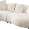 Modern Luxury Oversized Curved Sofa Couch,Beautiful and Comfy Boucle Fabric Lounge Cloud Sofa& Couch with 4 Pillows for Apartment,House Living Room Furniture