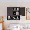 Metal Bathroom Cabinet Wall Mounted，Hanging Cabinet with 2Door and Adjustable Shelves，Over The Toilet Storage Medicine Cabinets for Bathroom，Laundry Room，Kitchen