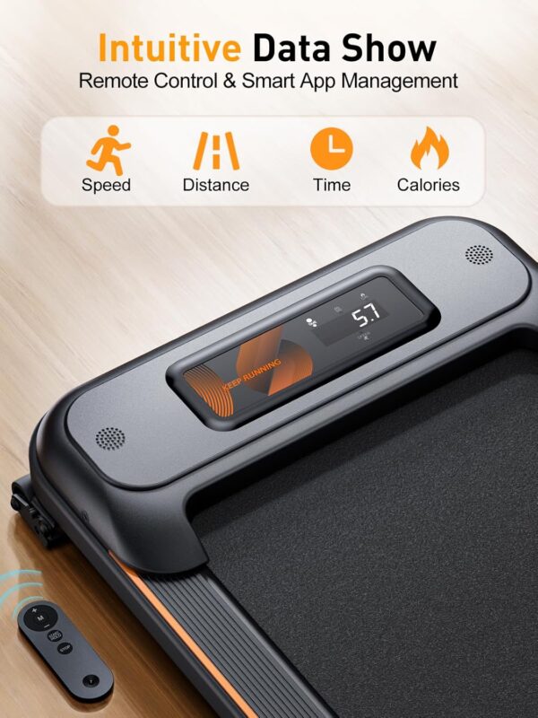Walking Pad with Incline, Under Desk Treadmill, Portable Treadmills for Home/Office, 2.5HP Walking Jogging Running Machine with LED Display, Remote Control/App Control