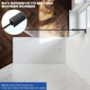 Shower Door Support Bracket, Stainless Steel Stabilizer Brace for 1/4"(6mm) 5/19"(8mm) 1/2"(10mm) Framless Shower Glass Door, 9.45 Inch Long, 3.4 Inch Right Bar, Matte Black