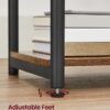 VASAGLE End Table with Charging Station, Set of 2, Small Side Tables for Living Room, Bedroom, Nightstand with Outlets and USB Ports, Bedside Table with Storage Shelf, Rustic Brown and Black