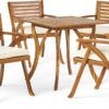 Christopher Knight Home Hermosa Acacia Wood Dining Set, 5-Pcs Set, Teak Finish
