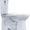 TOTO Drake Transitional Two-Piece Elongated 1.28 GPF Universal Height TORNADO FLUSH Toilet with CEFIONTECT, Cotton White - CST786CEFG#01