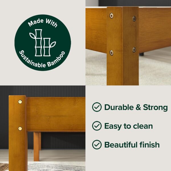 ZINUS Ellie 14 Inch Bamboo Platform Bed Frame, Wood Slat Support, No Box Spring Needed, Easy Assembly, Queen