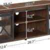 71ijgVk0YL._AC_SL1500_.jpg HOMISSUE Corner TV Stand for 55 Inch TV, Rustic Corner Entertainment Center with Storage, Industrial Media Console Table with Sliding Barn Door, Entertainment Center for Living Room, Brown