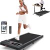 WELLFIT 2025 Smart Walking Pad Treadmill with 10% Incline & 4 MPH & 265+ lbs Capacity,40 dB Quiet Under Desk Walking Jogging Flat Mat Work for Home Office,APP/Remote Control,LED Display,No-Assembly