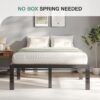 Novilla Bed Frame Queen Size, 18 Inch Simplicity Metal Platform Queen Bed Frame with Underbed Storage, No Box Spring Needed, Heavy Duty Steel Slat Support, for Bedroom, Guest Room, Noiseless