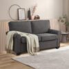 Convertible Pull Out Sofa Bed - Modern Sofa Sleeper Couch, Pull-Out Bed, 2 in 1 Loveseat Sofa Bed for Living Room & Bedroom, Futon Sofa Bed, Small Sofa Bed for Apartment, Grey