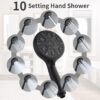 Single-Handle Shower Faucet Set Shower Kit with Valve Shower Trim Kit with 10 Spray Handheld Shower Head System Shower Valve and Trim Kit Matte Black Shower Fixtures