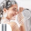 Cobbe 4 Pack Replacement Filters for Handheld Shower Head - Filters Over 99% Of Chlorine - 2.0 Carbon Shower Head Filter System - Water Softener Filters Beads for Hard Water - Reduces Dry Itchy Skin