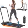 2-in-1 Incline Treadmills for Home, 2.5 HP Compact Walking Pad Under Desk Treadmill with Incline 3%/9%, Remote Control, LED Display, 1-12 km/h Speed Lightweight Treadmill for Home/Office
