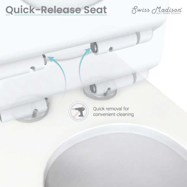 Swiss Madison Well Made Forever SM-1T277, Sublime II One-Piece Round Toilet, 10" Rough-In 1.1/1.6 gpf