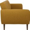 Novogratz Brittany 82 Inch Futon Sofa Bed, Upholstered Couch Sleeper with Tufted Back, Mid-Century Modern, Mustard