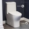 Swiss Madison Well Made Forever SM-1T277, Sublime II One-Piece Round Toilet, 10" Rough-In 1.1/1.6 gpf