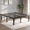 Novilla Bed Frame Queen Size, 18 Inch Simplicity Metal Platform Queen Bed Frame with Underbed Storage, No Box Spring Needed, Heavy Duty Steel Slat Support, for Bedroom, Guest Room, Noiseless