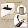 Queen Size Bed Frame, Velvet Upholstered Platform with Headboard, Easy Assembly, No Box Spring Needed, Non-Slip and Noise-Free with Strong Wooden Slats (Beige, Queen (U.S. Standard))