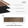 Wood Slat Acoustic Panels, 94.49 x 12.6 Inch Soundproof Wall Panels for Ceilings and Wall Decor, 3D Sound Deadening Panel for Interior Decoration Noise Reduction, 2 Pack, Walnut