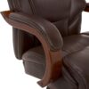 La-Z-Boy Delano Big & Tall Executive Office Chair, High Back Ergonomic Lumbar Support, Bonded Leather, Brown
