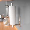VAEHOLD Self Adhesive Paper Towel Holder Under Cabinet Mount, Wall Mounted Paper Towel Roll Holder for Kitchen, Bathroom, Wall - SUS304 Stainless Steel (Bright Surface)
