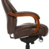 La-Z-Boy Delano Big & Tall Executive Office Chair, High Back Ergonomic Lumbar Support, Bonded Leather, Brown