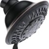BRIGHT SHOWERS Shower Head High Pressure Rain Showerhead 5 Spray Setting Fixed Shower head Angle Adjustable Bathroom Showerhead, Oil Rubbed Bronze