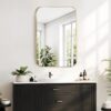sogesfurniture Medicine Cabinets for Bathroom with Mirror, 24"x16" Modern Rectangle Recessed Bathroom Medicine Cabinet with Beveled Mirror, Wall Mounted Metal Bathroom Mirror with Storage, Gold