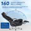 Dual-Motor Executive Office Chair with Foot Rest,Electric Reclining,Big and Tall Ergonomic Office Chair, High Back Swivel,Comfor Computer Home Office Desk Chair, 400LBS PU（Black）