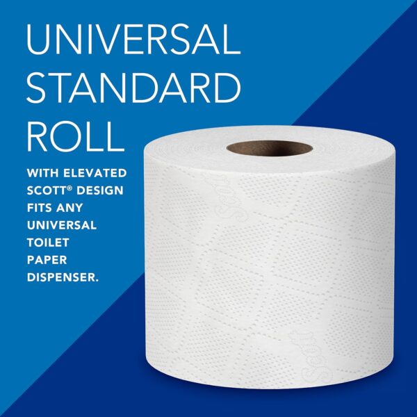 71xTwGXYwqL._SL1500_.jpg Scott Professional 100% Recycled Fiber Standard Roll Bulk Toilet Paper (13217), 2-Ply, Elevated Design, White, Individually Wrapped (80 Rolls of 473 Sheets, 37,840 Sheet Total)