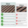 Wood Slat Acoustic Panels, 94.49 x 12.6 Inch Soundproof Wall Panels for Ceilings and Wall Decor, 3D Sound Deadening Panel for Interior Decoration Noise Reduction, 2 Pack, Walnut