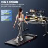 GORISE Walking Pad, Under Desk Treadmills for Home, Walking Pad with APP, Treadmills with Remote Control and LED Display, 3 in 1 Portable Walking Treadmill, Shock Absorption Design, 300 Lbs Capacity