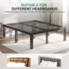 Novilla Bed Frame Queen Size, 18 Inch Simplicity Metal Platform Queen Bed Frame with Underbed Storage, No Box Spring Needed, Heavy Duty Steel Slat Support, for Bedroom, Guest Room, Noiseless