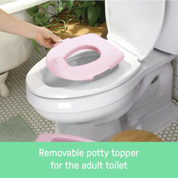 Summer Infant by Ingenuity My Size Potty Pro in Pink, Toddler Potty Training Toilet, Lifelike Flushing Sound, for Ages 18 Months+, Up to 50 Pounds