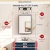 Keonjinn 17" x 25" Black Medicine Cabinet for Bathroom, Recessed or Surface Wall-Mounted Aluminum Alloy Framed Beveled Mirror with Storage, Mirrored Cabinets with 2 Adjustable Shelves for Bath Modern