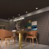 2PCS Wood Wall Panels, 3D Fluted Sound Absorbing Slat Wall Paneling in Walnut, Wood Finish Sound Proof for Wall and Ceiling 47.2" x23.6"/ Sheet