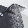 Voolan Rain Shower Head - High Flow Large Rainfall Shower Heads Made of Stainless Steel - Waterfall Bathroom Square Showerhead - Ceiling or Wall Mount (12" Chrome)