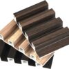 WPC Slat Wall Panels, 3-Pack 6.2 x 4 in Decorative Acoustic Slats 3D Wall Panels, Water-Proof and Easy Installation, Samples Pack