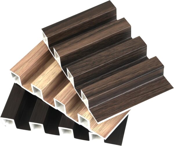 WPC Slat Wall Panels, 3-Pack 6.2 x 4 in Decorative Acoustic Slats 3D Wall Panels, Water-Proof and Easy Installation, Samples Pack
