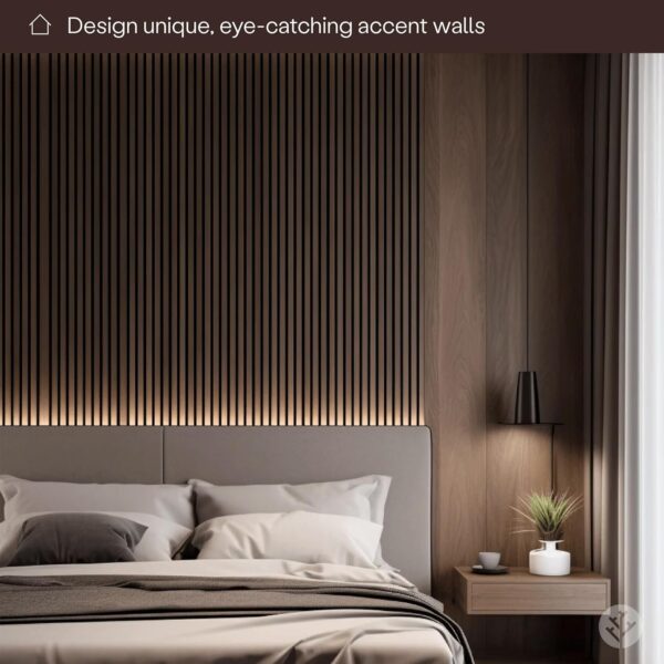 810wnehnpFL._SL1500_.jpg WVH Bark & Bole Walnut Acoustic Panels – 3D Textured Wood Veneer Wall and Ceiling Panels | Decorative Sound-Absorbing Solution for Homes, Offices, and Studios | H94.5” x W12.6” | Veneer, MDF, Felt