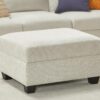 VanAcc Ottoman with Storage, Modern Sofa- Upholstered Ottoman, Comfy Sofa with Extra Deep Seats, Couch for Living Room Bedroom, Beige Chenille
